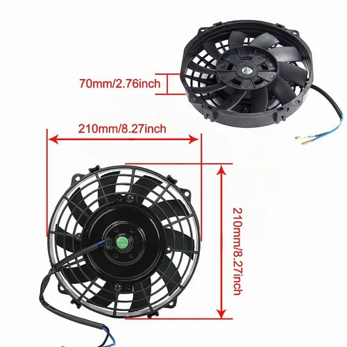 Vista 3 de Ventilador de enfriamiento del radiador eléctrico universal de 7 pulgadas