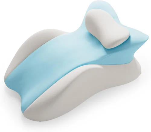 Vista 11 de MIFXIN Almohada de cuña de espuma viscoelástica para adultos, almohada propensa a dormir, soporte ergonómico para dolor de espalda y sentarse, Negro