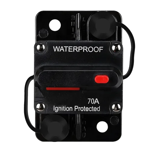 Vista 9 de Portafusibles de 100 amperios, disyuntor de audio, inversor de fusibles de restablecimiento, soporte de fusible de 12 V-48 V CC, reemplazar