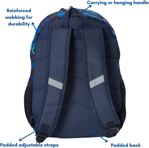 Vista 5 de Mochila con lonchera para niños o niñas, Shark Camo, Portátil