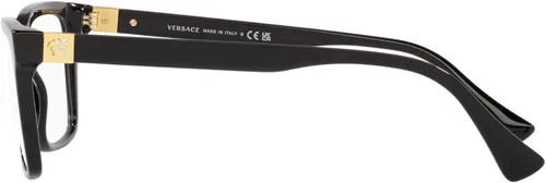 Vista 4 de Versace VE 3328 GB1 - Lentes rectangulares (plástico, 2.205 in), color negro, Negro