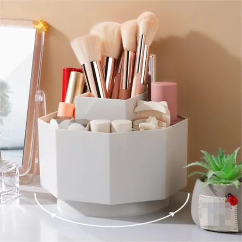 Vista 3 de Makeup Makeup Brush Storage Bucket Desktop Organizer Multifunction Cosmetic Storage Organizer