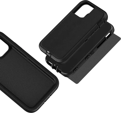 Vista 8 de MXX Funda resistente hecha para iPhone 11 Pro Max (no incluye protector de pantalla) 3 capas de protección de cuerpo completo a prueba de golpes