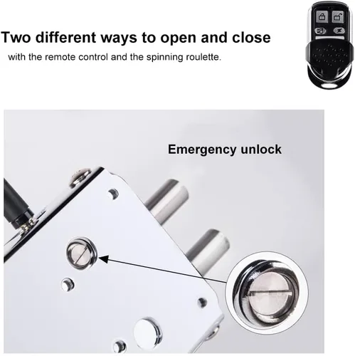 Vista 6 de Geevorks Cerradura electrónica inteligente de puerta con control remoto, cerradura inteligente inalámbrica, cerradura de seguridad oculta antirrobo