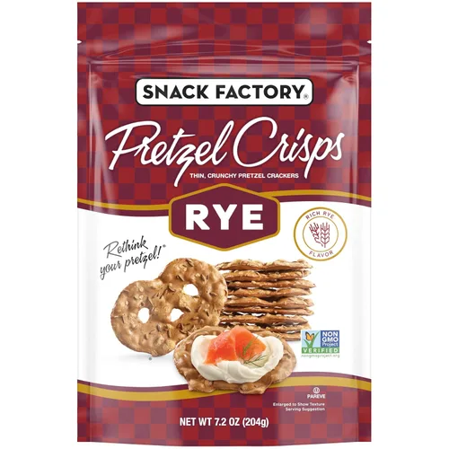 Vista 10 de Snack Factory Pretzel Crisps Galletas de pretzel de brioche, bolsa de 7.2 onzas