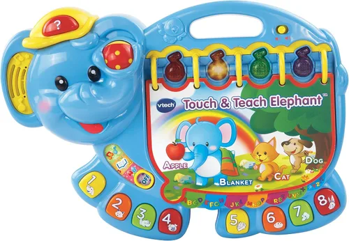 Vista 8 de Libro VTech Touch para aprender y tocar en forma de elefante, Azul