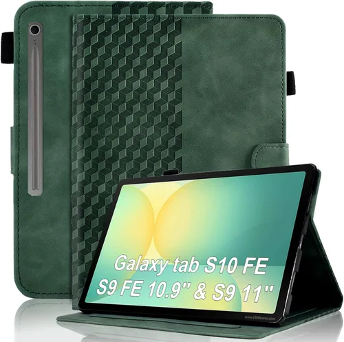 Vista 17 de Funda para Samsung Galaxy Tab S6 Lite 2024/2022/2020 de 10.4 pulgadas SM-P620/P625/P610/P613/P615/P619 de piel sintética, funda magnética con Negro