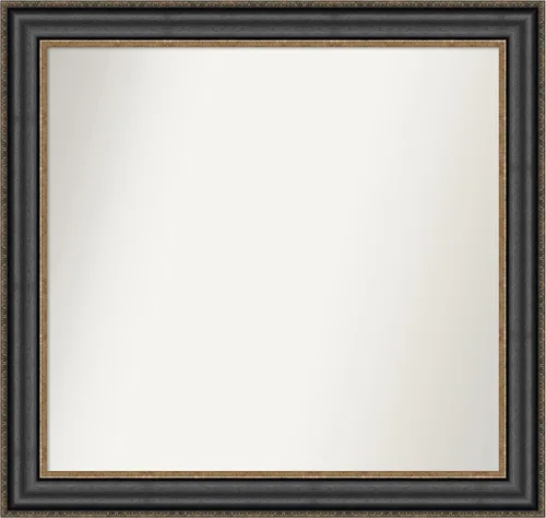 Vista 363 de Amanti Art Espejo personalizado, espejo de baño negro puente, espejo de pared o espejo de tocador de baño sobre el fregadero (26 x 26 pulgadas)