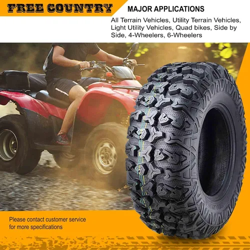 Vista 6 de Free Country Neumáticos Premium 8PR ATV/UTV de 27 x 9 x 14 para Cam-Am MAVERICK X3 2020 Front (paquete de 2)