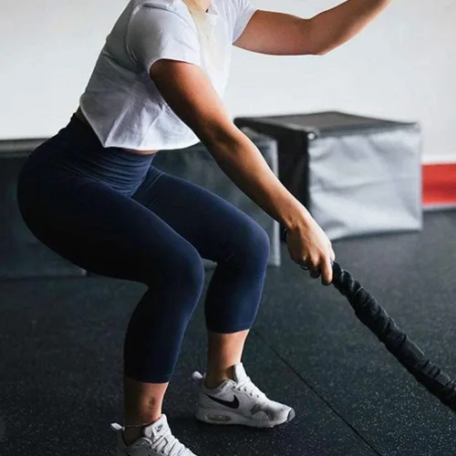 Vista 2 de Gayhay - Leggings capri de cintura alta para mujer, suaves, ajustados, ideales para yoga, correr, ciclismo y entrenamiento