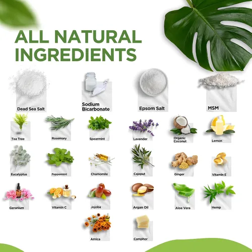 Vista 7 de DAILY REMEDY Sales de remojo para pies, paquete variado de 4 unidades, aceite de árbol de té, alivio muscular, lavanda calmante y remojo