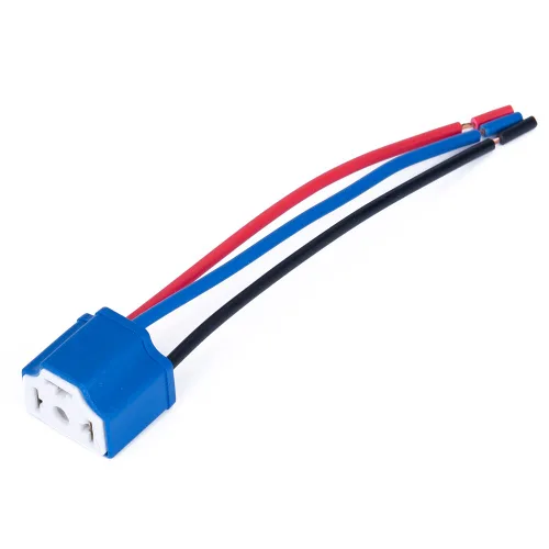 Vista 3 de Paquete de 2 conectores de cerámica para arnés de cableado H4 9003 HB2, compatible con automóvil, camión, barco, marino