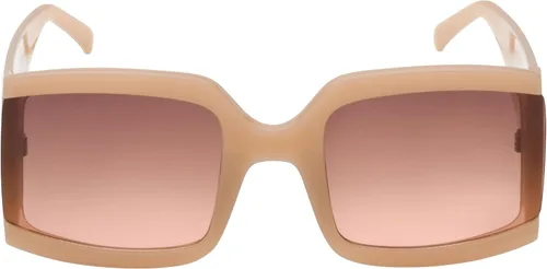 Vista 2 de TAHARI Gafas de sol cuadradas de gran tamaño, color nude, 2.362 in, Desnudo