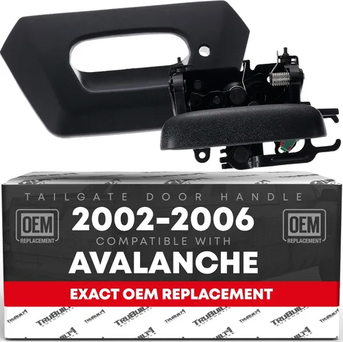 Vista 8 de T1A Conjunto de manija para portón trasero, metal mejorado, compatible con Chevrolet Avalanche 1500 2002-2006, Avalanche 2500 02-06, negro