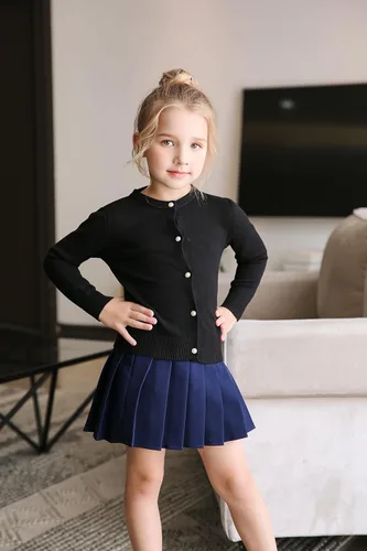 Vista 2 de SMILING PINKER cardigan de cuello redondo para niñas