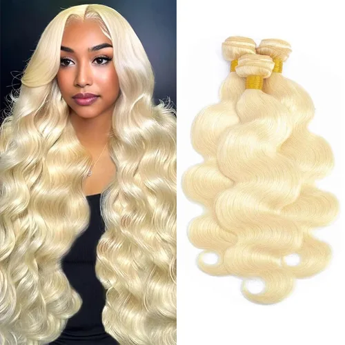 Vista 22 de Extensiones de cabello humano ondulado rubio 613 de 12 pulgadas, 100% sin procesar, grado 14A, cabello humano virgen brasileño sin procesar, 1
