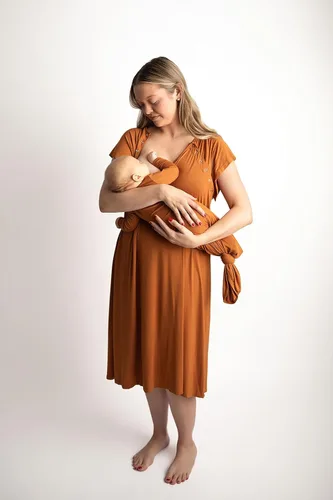 Vista 151 de Three Little Tots Vestido de corbata anudada para bebé recién nacido - Bebé