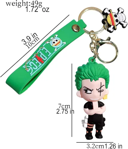 Vista 2 de Llavero Kawaii de anime de una pieza, Nami, Tony BrooK Chopper, figura de anime, llavero para fanáticos de una pieza, regalos de joyería