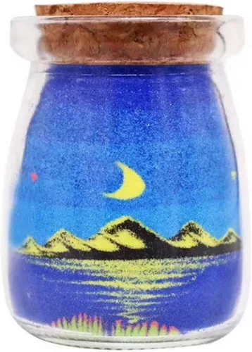 Vista 5 de MEIEST Arena para manualidades/terrarios, paquete de 12 piezas de colores surtidos, botellas de 1.25 onzas, kit de arte y manualidades de arena