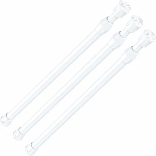 Vista 38 de AIZESI 4 Piezas Barras de Cortina de Tensión de Resorte Pequeñas de 8 a 12 Pulgadas, Mini Barras de Tensión DIY Sin Taladro para Luces Laterales