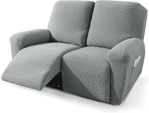 Vista 31 de ZNSAYOTX 2026 Funda elástica para sillón reclinable de 3 piezas (61 cm-94 cm) Fundas súper suaves para silla reclinable con bolsillo grande y lazos