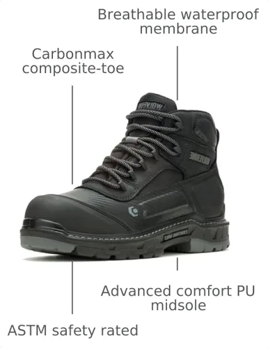 Vista 3 de Wolverine Botas de trabajo impermeables con puntera Composite para hombre