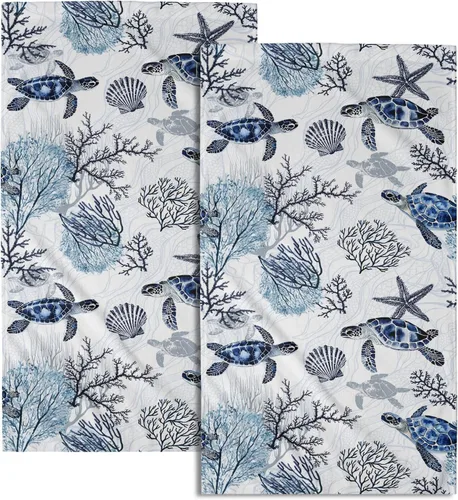 Vista 22 de Giwawa Juego de 2 toallas de mano vintage con diseño de oso y ciervo, diseño de alce y árbol, toalla de cara súper suave para baño, cocina, hombre