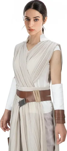 Vista 3 de Disfraz de Rey para mujer, trajes de cosplay Jedi de lujo, conjunto completo con cinturón para Halloween