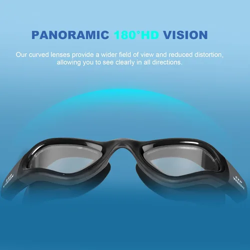 Vista 2 de EXP VISION Gafas de natación para adultos, gafas de natación antivaho para mujeres y hombres, sin fugas, gafas de agua de triatlón