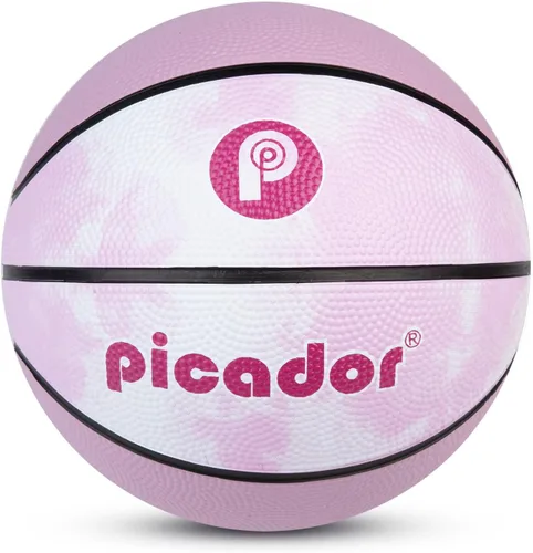 Vista 8 de Picador Size 3 Basketball, Toddler Basketball for Kids 1-3 4-6 Girls Boys Children, Mini Rubber Basketballs Indoor Outdoor Game Play School Rojo