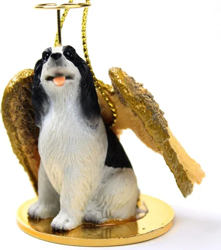 Vista 17 de Conversation Concepts Adorno navideño: Chihuahua, pelo largo 19-Dorado