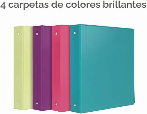 Vista 7 de Oxford Cardinal carpetas de 3 anillos, carpetas para la escuela y la oficina, duraderas de 1.5 pulgadas, anillos redondos, capacidad para 350 hojas