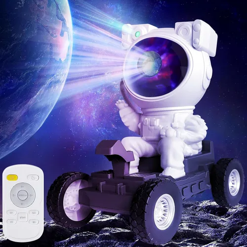 Vista 8 de Proyector de estrellas y galaxias astronautas, luz nocturna, Space Man Lander Astronauta Buddy Starry Nebula Proyector de techo Sky LED Starlight