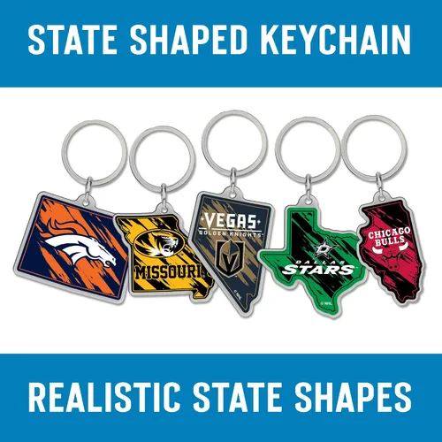 Vista 5 de Rico Industries NCAA Alabama Crimson Tide Champ State Shape Llavero