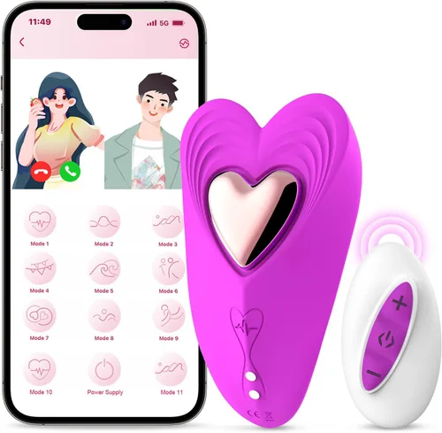 Vista 9 de Vibrador con control remoto para parejas, juguetes sexuales para parejas, vibrador portátil para celular con control remoto, bragas vibratorias