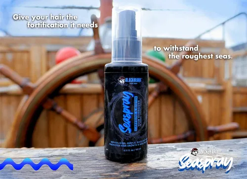 Vista 6 de Blackbeard Seaspray Hair Energizer - Suero en aerosol para hombre con biotina y cafeína, voluminizador para cabello más grueso y completo