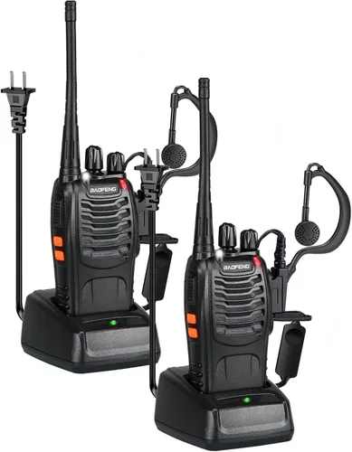 Vista 6 de BAOFENG 888S walkie talkies para adultos, walkie talkies para adultos, radio profesional de 16 canales de mano (4 piezas) (morado oscuro)