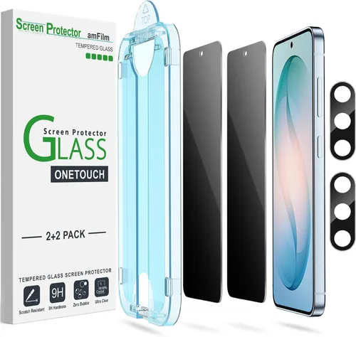 Vista 12 de amFilm Protector de pantalla de privacidad para Samsung Galaxy S22 0.18 oz de 6.1 pulgadas con 2 protectores de lente de cámara, antiespía