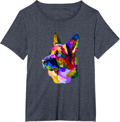 Vista 81 de Camiseta para dueño de perro de pastor alemán, Negro