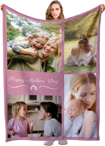 Vista 28 de Manta personalizada con imagen, manta de fotos personalizada, manta personalizada, regalos personalizados para novio, novia, mamá