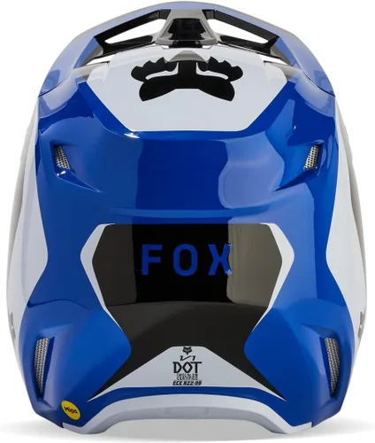 Vista 4 de Fox Racing Casco unisex V1 para motocross para motocross, azul, talla XXL