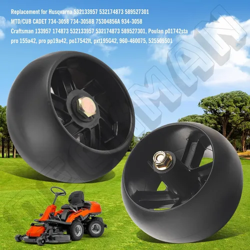 Vista 7 de 525509501 532181040 Rueda de calibre de plataforma de cortacésped con kit de soporte, kit de soporte de rueda de calibre de cubierta de 42 pulgadas