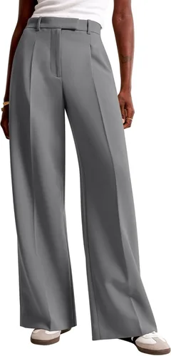 Vista 14 de NIMIN Pantalones de trabajo de pierna ancha para mujer, pantalones
