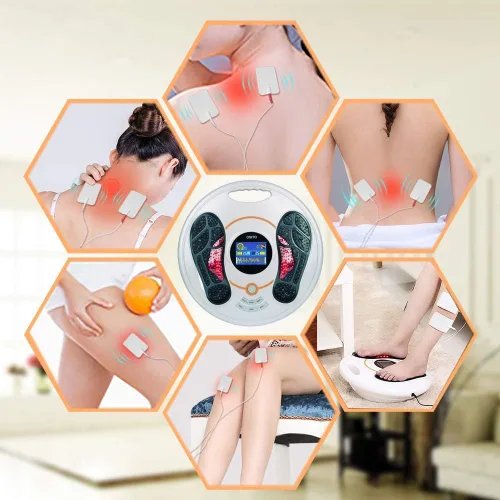 Vista 4 de Foot Circulation Plus (elegible para FSA o HSA) - Máquina de masaje de pies con unidad TENS, EMS (estimulador muscular eléctrico) Pies Salud