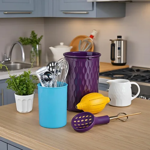 Vista 6 de Calypso Basics – Recipiente para utensilios de cocina Turquesa