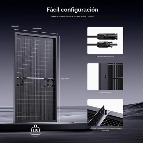 Vista 7 de Panel solar bifacial tipo N 16BB 200W, panel solar de 200 vatios para sistemas de batería de 12 V, 25.6% de alta eficiencia, diseño paralelo