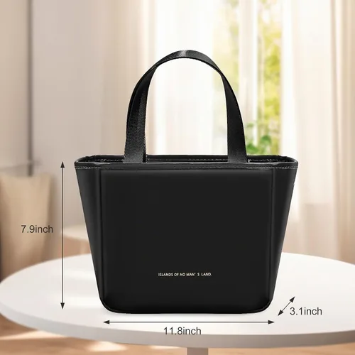 Vista 5 de Lonchera para Mujeres, Bolsa de Almuerzo para Mujeres Simple Reutilizable Aislada Bolsa Tote de Almuerzo Linda Bolsa Refrigeradora de Almacenamiento
