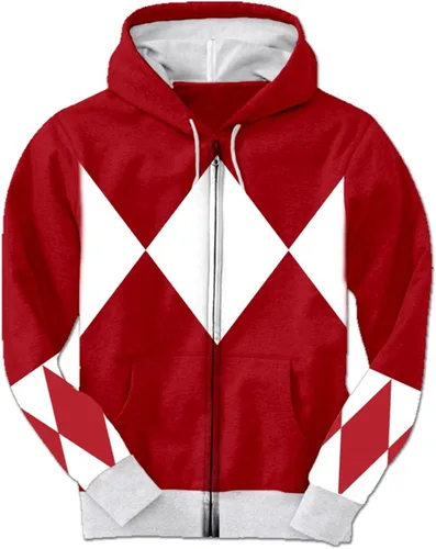 Vista 3 de Power Rangers Sudadera con capucha para disfraz