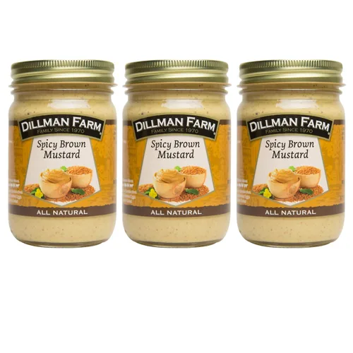 Vista 4 de Dillman Farm All Natural Gourmet Dijon Mustard - Sin gluten, sin OMG, vegano, kosher, ecológico, sin conservantes, sin jarabe de maíz, fabricado