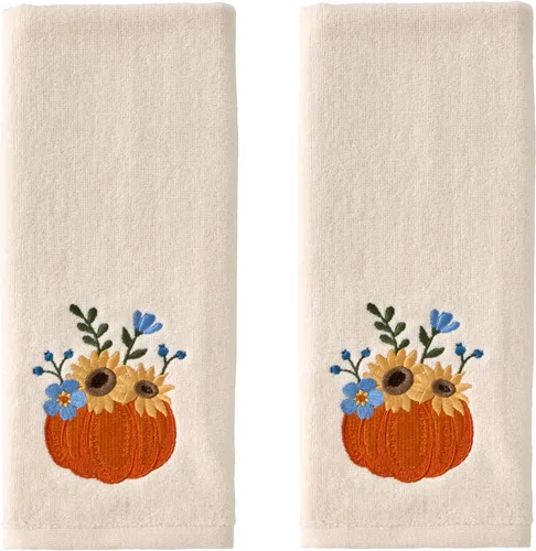 Vista 10 de SKL Home Juego de toallas de mano para otoño, cosecha, otoño, dar gracias, hogar, para baño, cocina, bar y regalo, natural, 2